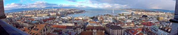 Genebra cidade panorama, Suíça (HDR ) — Fotografia de Stock