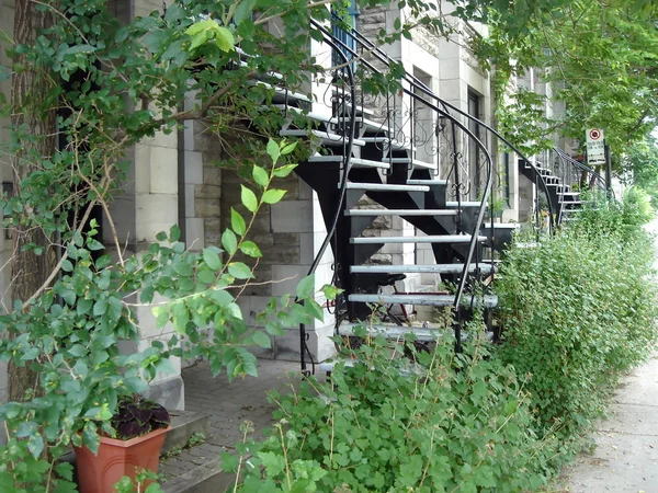 Escalera en Québec, Canadá — Foto de Stock