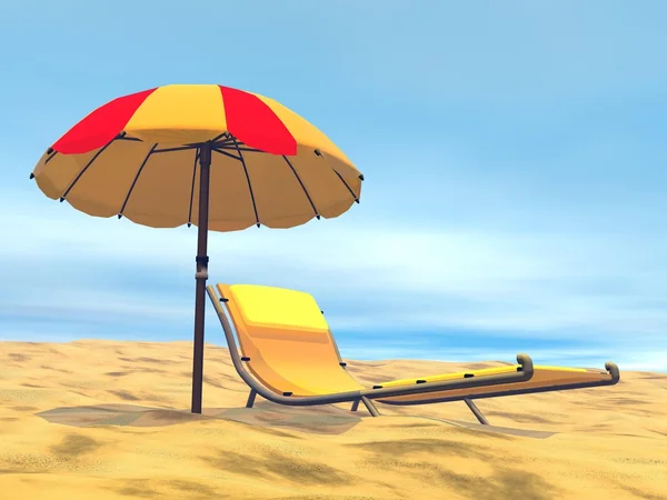 Summer relaxation - 3D render — Stock Photo, Image