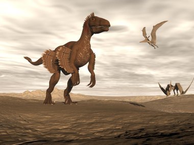 VelociRaptor dinozor - 3d render