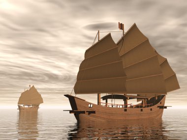 Önemsiz - 3d render gemiler