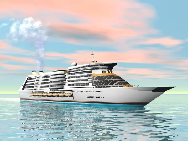 Cruise ship - 3D render — Stock Photo, Image