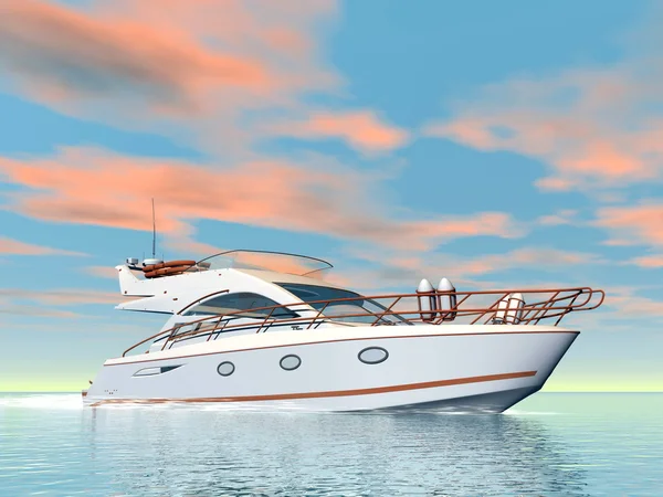 Tyst yacht - 3d render — Stockfoto