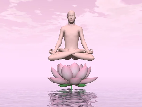 Zen rosado - 3D render — Foto de Stock