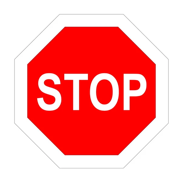 Segnale stradale di stop — Foto Stock
