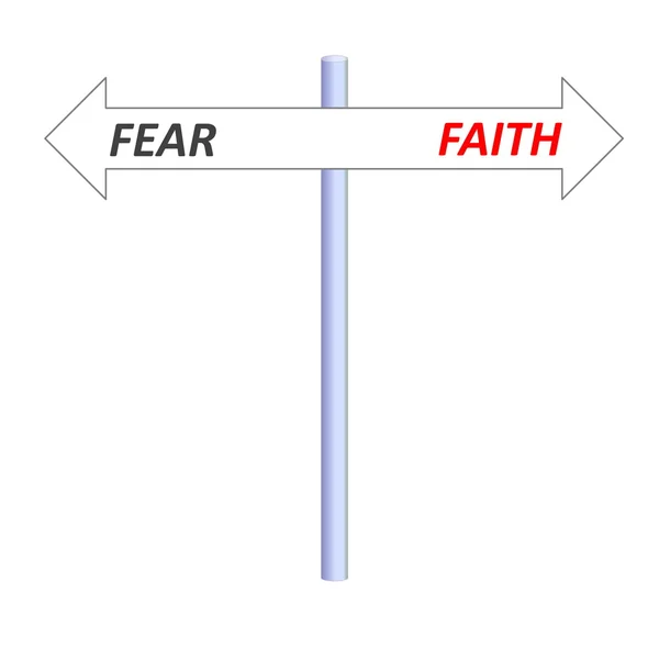 Faith or fear — Stock Photo, Image