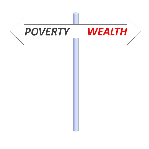 Armut oder Reichtum — Stockfoto