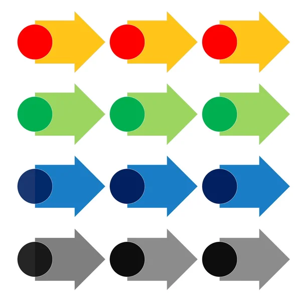 Conjunto de flechas de colores — Foto de Stock