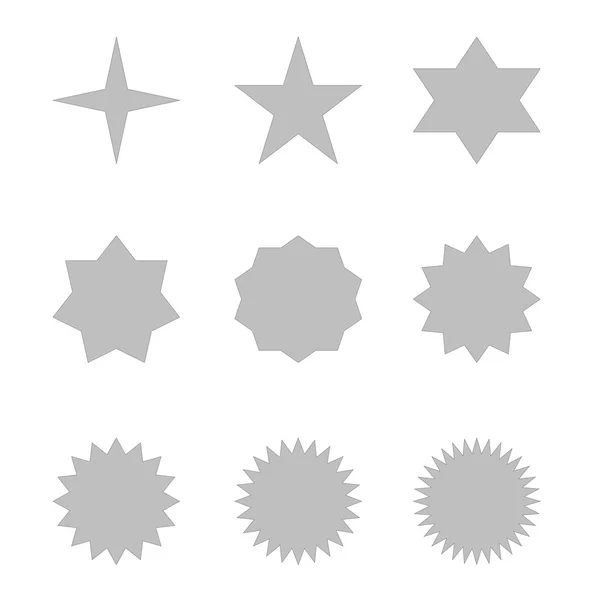 Set of grey stars — Stock Photo, Image