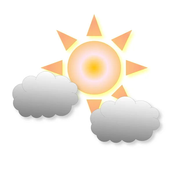 Little cloudy weather icon — Stock Photo, Image