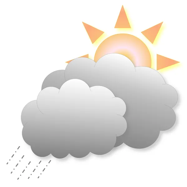 Reain and sun weather icon — стоковое фото