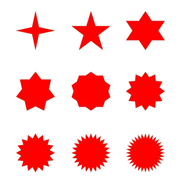 Set of red stars — Stock Photo, Image