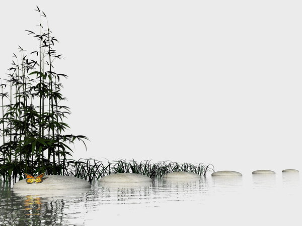 Zen steps - 3D render