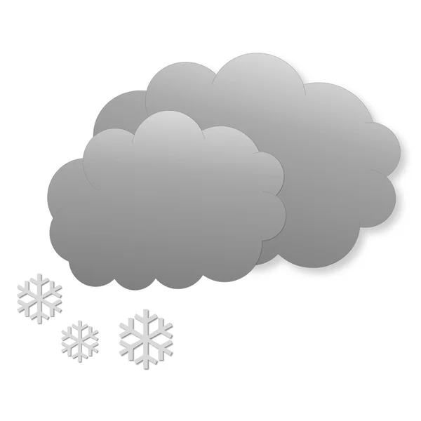 Снегопад как икона погоды — стоковое фото