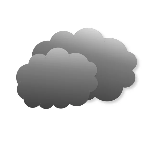Темні хмари як піктограма погоди — стокове фото