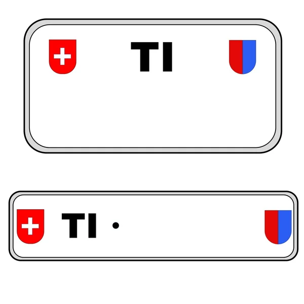 Ticino plate number, Switzerland — Stock Photo, Image