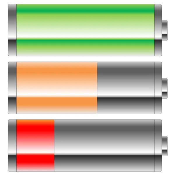 Poziom zestaw baterii — Zdjęcie stockowe