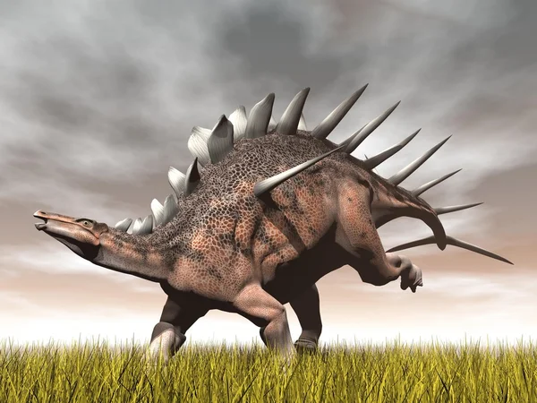 Dinosauro Kentrosaurus - rendering 3D — Foto Stock