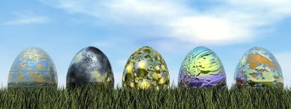 Easter eggs - 3D render — Stock Photo, Image