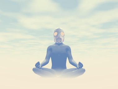 toksisite meditasyon - 3d render