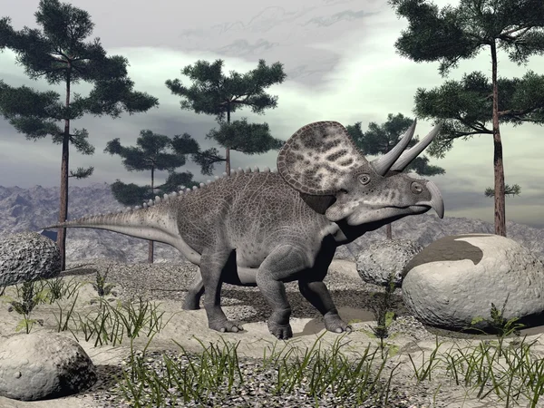 Zuniceratops dinozaur - 3d render — Zdjęcie stockowe