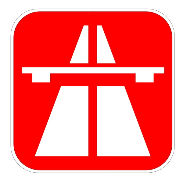 Red highway icon — Stock Photo, Image
