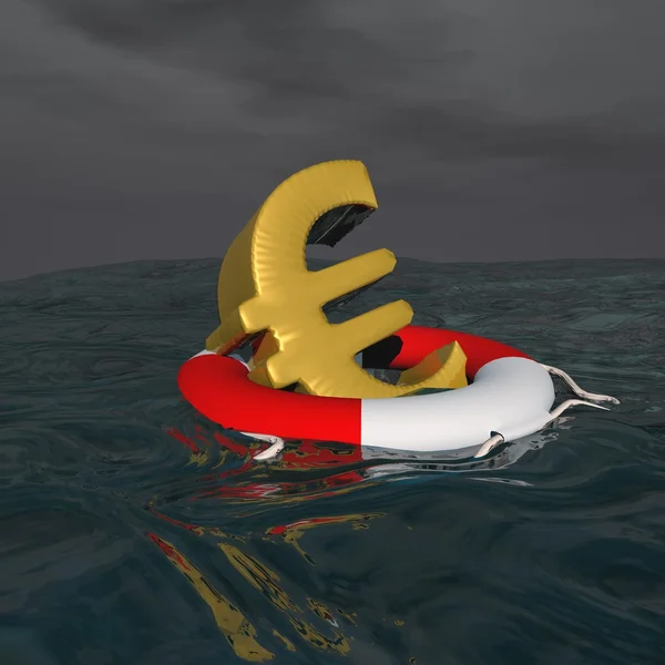 Saved euro - 3D render — Stock Photo, Image