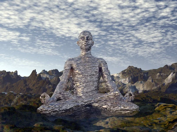 Meditation - 3D render — Stock Photo, Image