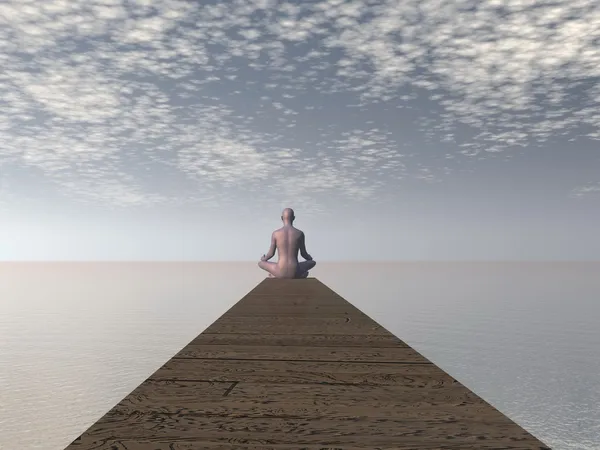 Meditation - 3D render — Stock Photo, Image