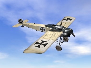 Vintage uçak - 3d render