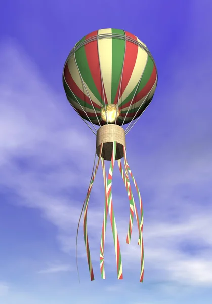 Hot air balloon - 3D render — Stock Photo, Image