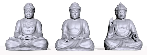 Conjunto de meditación - 3D render —  Fotos de Stock