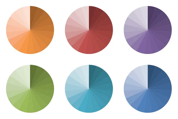 Set of color wheels — Stock Photo, Image