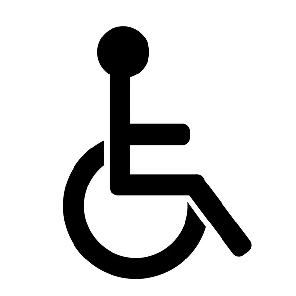 Černá handicap ikona — Stock fotografie
