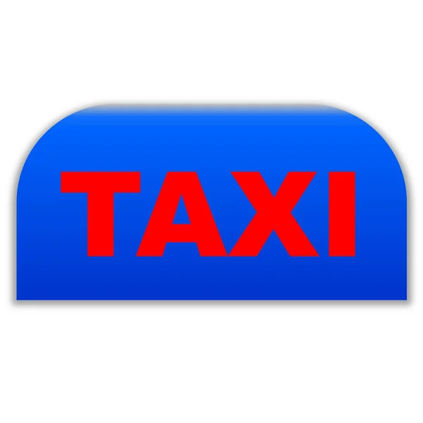 Icône de taxi bleu — Photo