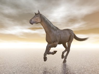 -3d render dörtnala at