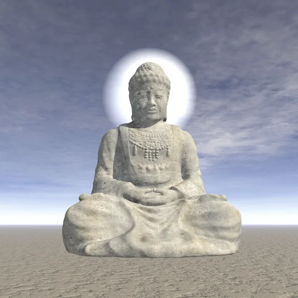 Buddha - 3D-Darstellung — Stockfoto
