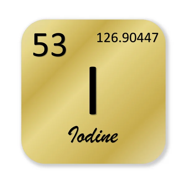 Iodine element — Stock Photo, Image