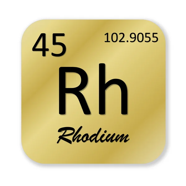 Rhodium element — Stock Photo, Image