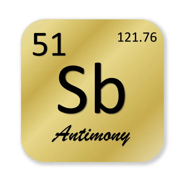 Elemento antimónio — Fotografia de Stock