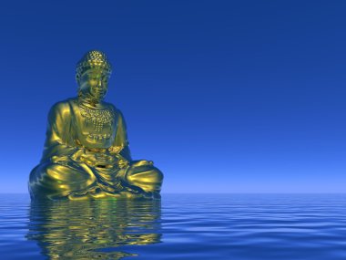 gece meditasyon - 3d render