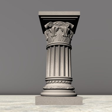 sütun - 3d render taş
