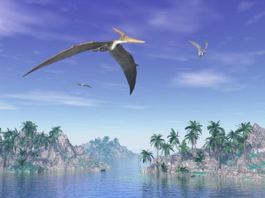 pteranodon - 3d render kuşlar