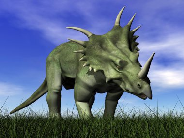 styracosaurus dinozor - 3d render