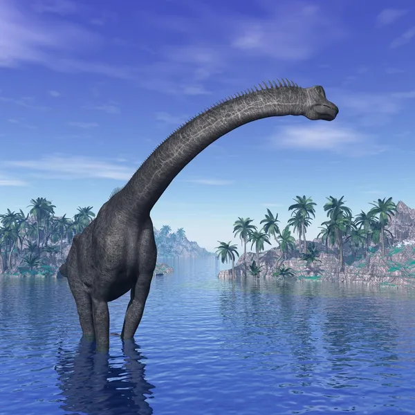 Brachiosaurus dinozaur - renderowanie 3D — Zdjęcie stockowe
