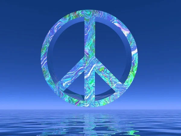 Símbolo de paz - renderização 3D — Fotografia de Stock