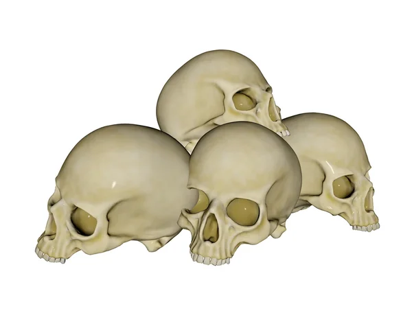 Pile of skulls - 3D render — Stock Photo, Image