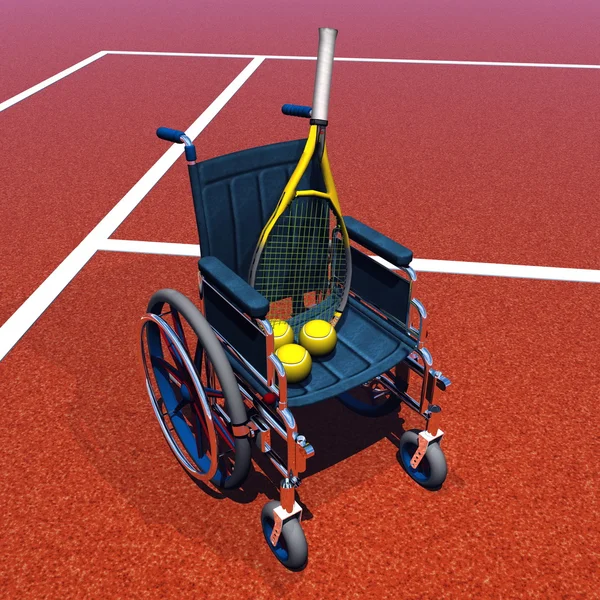 Tennis pour handicapés - rendu 3D — Photo