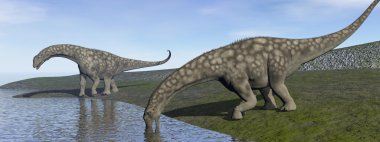 argentinosaurus dinozorlar - 3d render