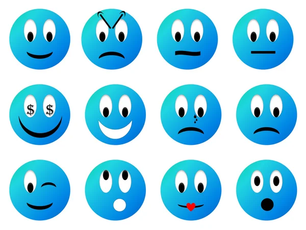 Set of smiley - 3D render — Stock Photo, Image